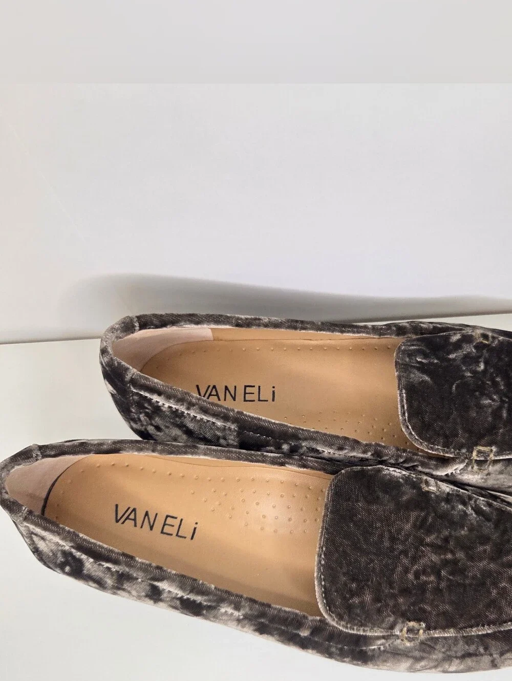 Vaneli Women's Velvet Loafers in Gray